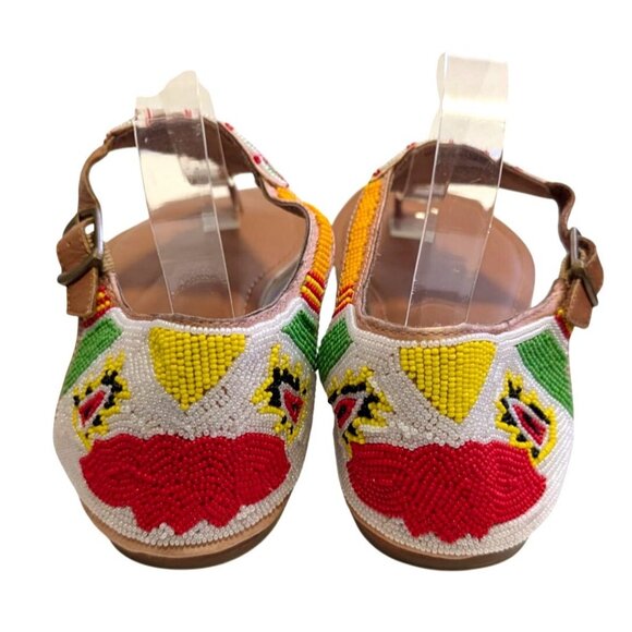 Matisse Navajo Beaded Leather Sandals Colorful Tribal Boho Womens Size 8 - Picture 3 of 9